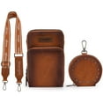thumbnail image 3 of Wrangler RFID Blocking Crossbody Women's Purse Cell Phone Wallet, Light Brown, 3 of 8
