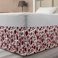 thumbnail image 1 of Peppers Bed Skirt, Various Types of Chilli Peper Simplistic Composition of Kitchen Elements Design, Elastic Bedskirt Dust Ruffle Wrap Around for Bedding Decor, 4 Sizes, Ruby and Green, by Ambesonne, 1 of 2