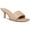 Beige, variant on Womens Snazzy Faux Leather Mule Kitten Heels