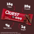 thumbnail image 4 of Quest Protein Bar, Chocolate Brownie, 20g Protein, Gluten Free, 4 Count, 4 of 11