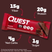 Quest Protein Bar, Chocolate Brownie, 20g Protein, 12 Count
