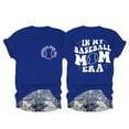 thumbnail image 1 of Nouveaux et Tendances T-Shirts Graphiques Uooqdmx pour Femmes, T-Shirt de Baseball pour Femmes, T-Shirts Citation pour Femmes, T-Shirt à Manches Courtes Col Rond Décontracté à la Mode, T-Shirts en Coton pour Femmes, Bleu TG, 1 of 2