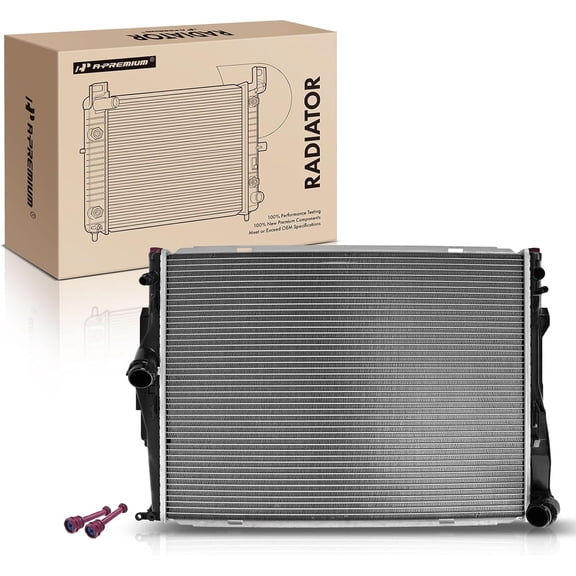 A-Premium Engine Coolant Radiator Compatible with BMW E90 323i 2006-2011, 325i 2006, 328i 2007-2013, 328xi 2006-2008, Z4 E89 2009-2011, E87/ F20 128i 2008-2013, Manual Trans. Replace# 17117562079