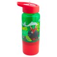 thumbnail image 1 of Botella Plástico Infantil con Popote Plegable, Agarradera y Contenedor, Diseño Dino Spidey, Disney Marvel, Personajes Animados, Capacidad 550 ml, Rojo, 1 of 5