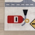 thumbnail image 5 of nuLOOM Lettie SplashGuard Machine Washable Area Rug, 7' x 9', White Multicolor, 5 of 11