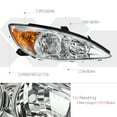 thumbnail image 3 of DNA Motoring For 02-04 Toyota Camry Passenger Right Side OE Style Headlight Lamp Replacement TO2503137, 3 of 7