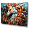 thumbnail image 2 of Designart "Geometric Mystique of Seahorses II" Animals Canvas Art Print, 2 of 5