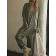 thumbnail image 2 of Luethbiezx Cozy Women's Romper with Loose Long Sleeve Hoodie and Convenient Pockets, 2 of 6
