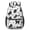 Black Cat and, variant on Black Cat Silhouette White Pattern 17" School Backpacks for Teens,Waterproof Oxford Fabric,S-Shape Padded Straps for School,Travel,Hiking,Camping