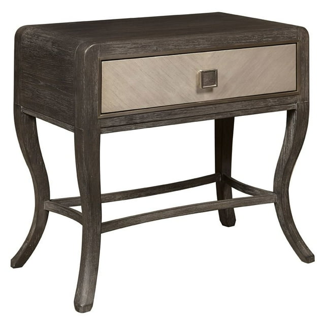 Home Fare Modern Oak and Primavera Leg Nightstand