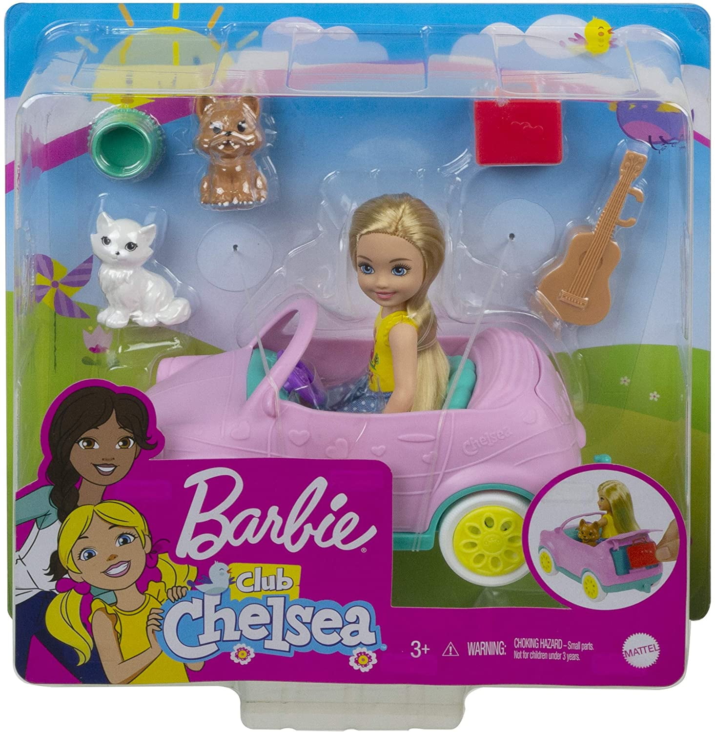 Mattel Gtk95 Chelsea Driving a Vehicle Barbie Fun Doll, 3 Years Old and ...