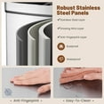 thumbnail image 6 of Barara King Trash and Recycling Bin, Kitchen Garbage Can Rubbish Bin,19 Gal Stainless Steel Trash Can with Kitchen Waste Bin and 2 Bottom Recycling Bins-Silver, 6 of 9