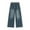 Blue, variant on Jeans Men Loose Wide Leg Comfortable Flared Denim Jeans Baggy Solid Color Retro Men Pants