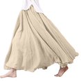 thumbnail image 1 of CNKOO Robe Longue Maxi en Coton et Lin Style Bohème pour Femmes avec Ceinture Élastique, 1 of 4
