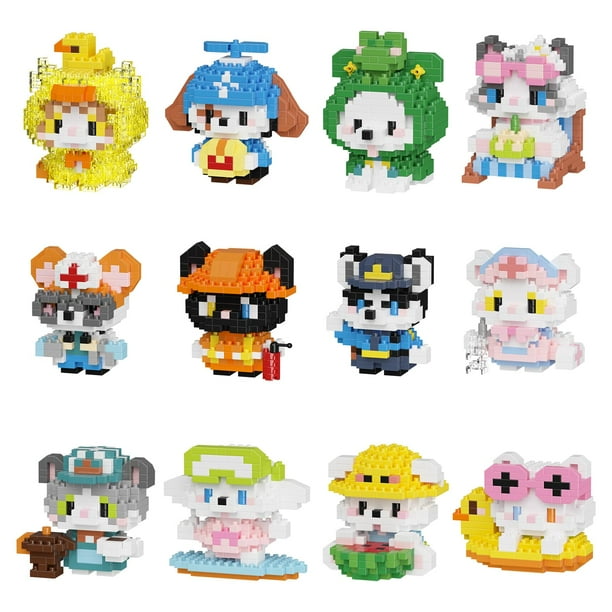 Set de bloques de construcción HJPLPXH para gatos y perros en miniatura, regalo para niños