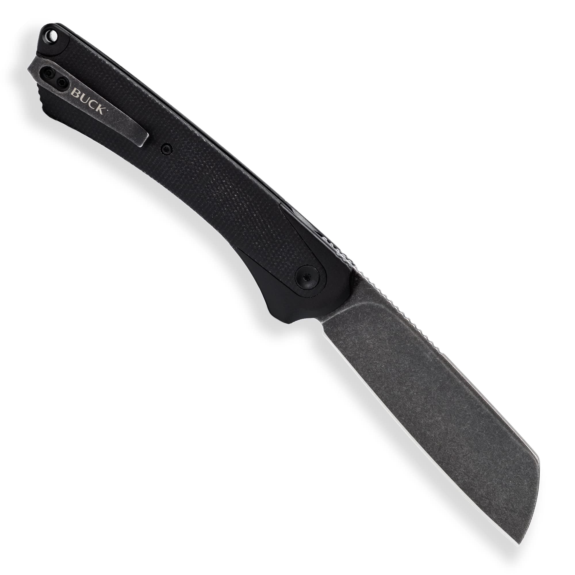 Buck Knives 263 Highline XL Folding Pocket Knife, 3.81" D2 Steel Blade, Micarta Handle with Pocket Clip