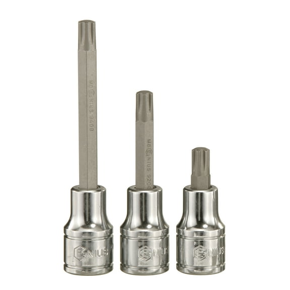 Genius Tools 1/2" Dr. M9 Ribe Bit Socket, 80mmL - 440 9209