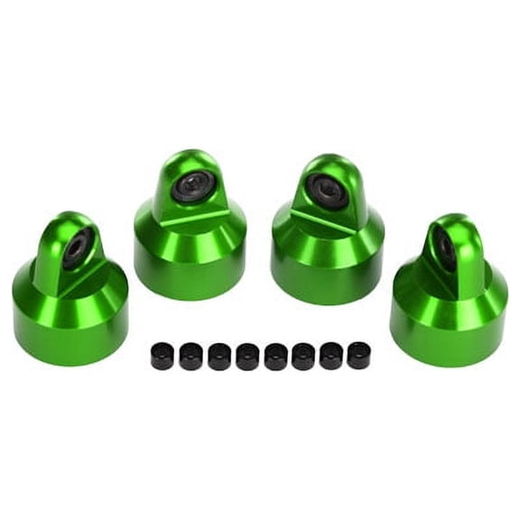 Traxxas 7764G Green Anodized Aluminum GTX Shock Caps(4): 1/5 X-Maxx