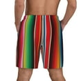 thumbnail image 4 of Daiia Mexican Serape Blanket Stripes Mens Swim Trunks Swim Shorts Quick Dry Swim Shorts with Mesh Lining Pockets-X-Large, 4 of 9