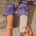 thumbnail image 6 of Chinese Slippers for Women, Mesh Floral Flats Slippers, Breathable Plum Blossom Embroidered Anti-slip Sandals 38, 6 of 9