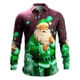 thumbnail image 1 of Kcodviy Justaucorps de Noël pour Hommes, Imprimé 3D, Boutons, Col à Revers, Manches Longues, 1 of 4