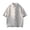 Gray, variant on CYMMPU Men's Color Block Waffle Knit Stand Collar Short Sleeve Henley Shirt, Textured Fabric for Casual Wear Gray XXXXXL