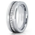 thumbnail image 4 of His and Hers -8mm- Tungsten Wedding Band - Silver Tungsten Ring - Tungsten Ring, 4 of 6