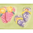 thumbnail image 1 of Colorful Beach Flip Flops Apple Green Wallpaper Border for Kids, Roll 15' x 9'', 1 of 3