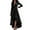 Black, variant on HNMKIU Elegant V Neck Waist Ruched Flutter Sleeve Midi Dress with Pleated Detail for Casual Everyday Black，L