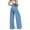 Light Blue, variant on FINALGANG Women New Trousers Solid Color High Waisted Drawstring Sweatpants Casual Wide Leg Pants With Pockets Design Durable Skin Friendly Fabric For Adult