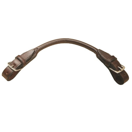 Leather Rolled Strap - TORY LEATHER BRIDLE LEATHER ROLLED GRAB STRAP STAINLESS STEEL BUCKLE BLACK