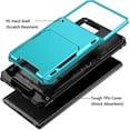 thumbnail image 3 of for Galaxy S23 Ultra Wallet Cover 4-Card Credit Card Holder ID Slot Scratch Resistant Dual Layer Hybrid Protective Hard Shell Rugged TPU Bumper Armor Case for Galaxy S23 Ultra 6.8" Light Blue, 3 of 14