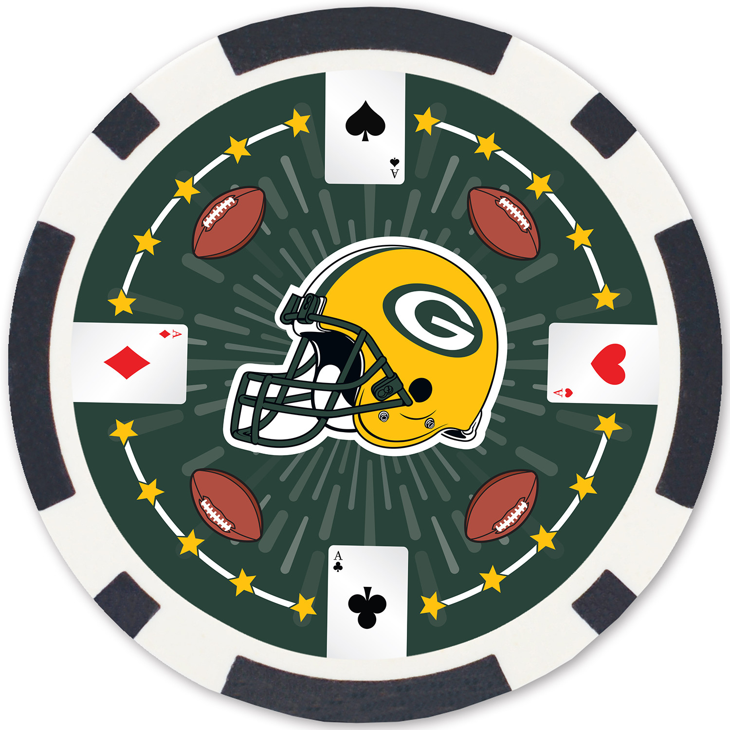 MasterPieces Casino Style 100 Piece Poker Chip Set - NFL Green Bay Packers - image 4 of 6