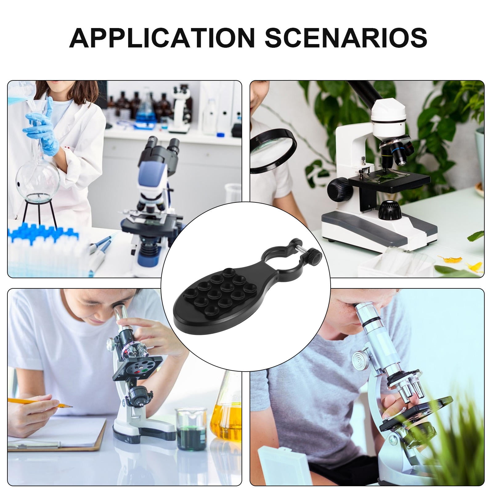 Portabl Microscope Accessories WD 0.5X 0.7X 2.0X G-AL Stereo Microscope Tri Masteelf 4 pcs Portable Mini Microscope Phone Holder Kids Handheld