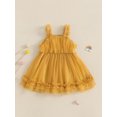 thumbnail image 6 of RUINIXCW Kids Toddler Baby Girl Summer Tulle Dress Birthday Cake Smash Outfit Baby Girls Photoshoot Outfits Sleeveless Mesh Ruffled Princess Birthday Baptism Wedding Party Dress, 6 of 9