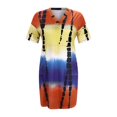 thumbnail image 4 of EIMELI Femmes Mode Casual V-Cou à Manches Courtes Sangle Dos Ouvert Robe Imprimée Sexy, 4 of 6