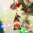 thumbnail image 4 of Decoraciones de Árbol de Navidad Enano de Navidad Colgando Ornamentos de Madera Decoración Hecha a Mano de Madera de Santa Claus Decoración de Árbol de Navidad Enano Colgante con Cuerda Decoración de, 4 of 6