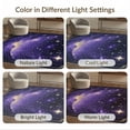 thumbnail image 7 of ODIKA 8'x10' Washable Area Rug Non-Slip Chair-Friendly Mat Purple Starry Galaxy Constellation Border Motif Cosmic Swirl for Dining Room, Large Office, Lounge, 7 of 7