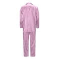 thumbnail image 3 of Kaemgyyd Family Christmas Satin Pajamas Set Lounge Matching Sets Long Sleeve Button down Sleepwear and Silk Trousers Pjs Outfits, 3 of 4