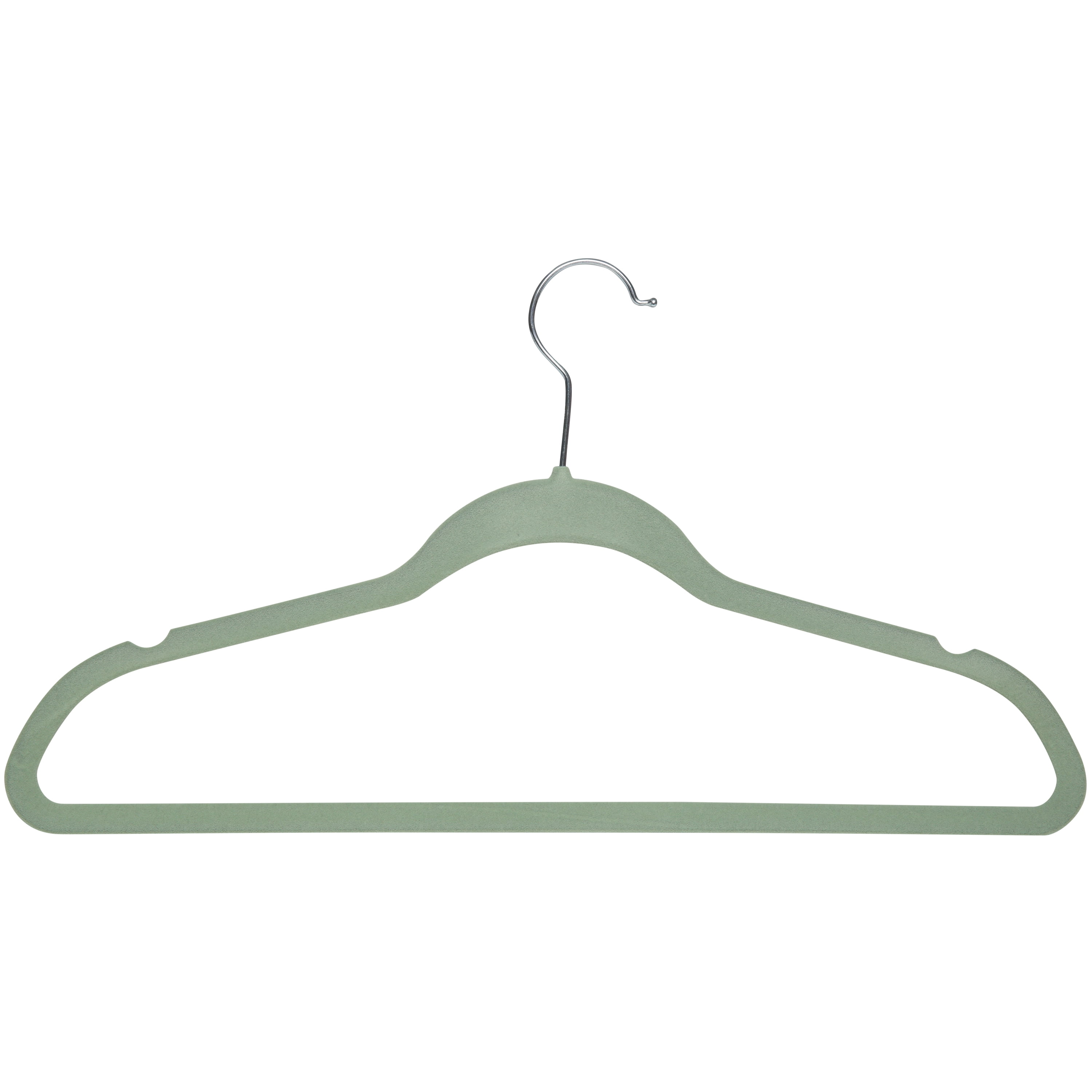 Simplify 100 Pack Slim Plastic and Metal Clothing Hangers, Sage Green