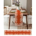 thumbnail image 3 of ERUNPONLY Coastal Coral Table Runner - 108 Inch Long Orange White Ocean Marine Nautical Beach Cotton and Linen Blended Dress Scarves Farmhouse Table Runner for Kitchen Dining, Coffee Table, 13"x108", 3 of 8