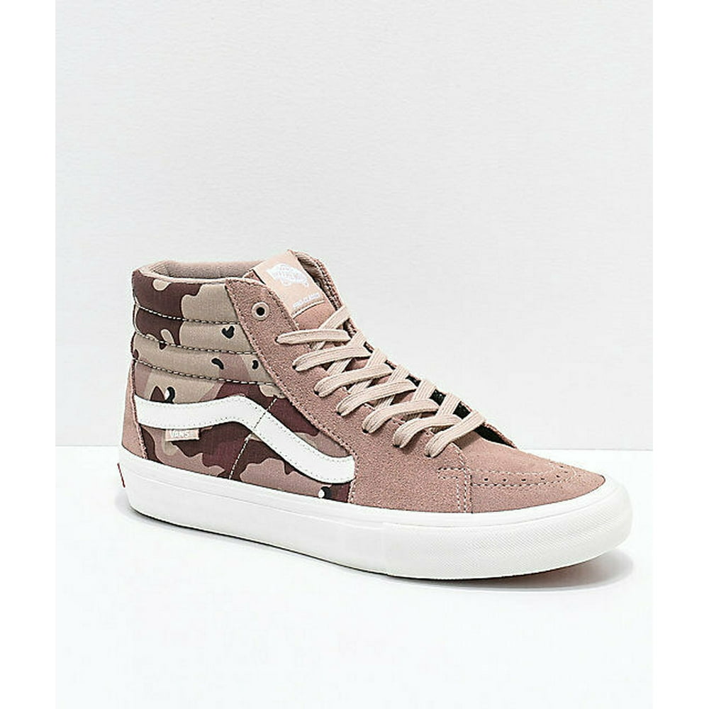 Vans SK8 Hi Pro Desert Camo Stucco Men's Classic Skate Skate Shoes Size 9.5