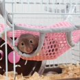 thumbnail image 3 of Hamaca para hámster Farfi de doble capa para mascotas pequeñas, nido colgante, cama columpio, casa para dormir, L, una sola plataforma, rosa, 3 of 5