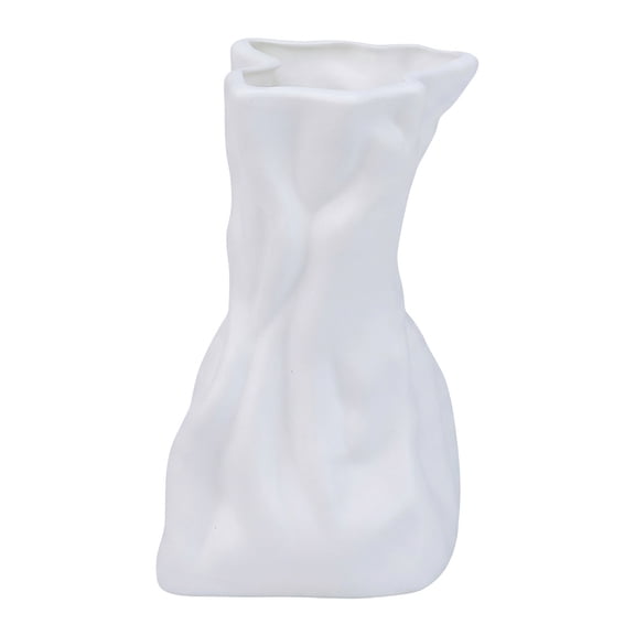 Unique Bargains Geometric Plastic Container Flower Vase White 3.4" x 2.6" x 6.5"