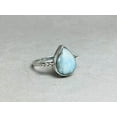 thumbnail image 4 of Heaven Crafts Semi Precious Stone Natural Larimar Ring 925 Sterling Silver Boho Dainty Jewelry, 4 of 6