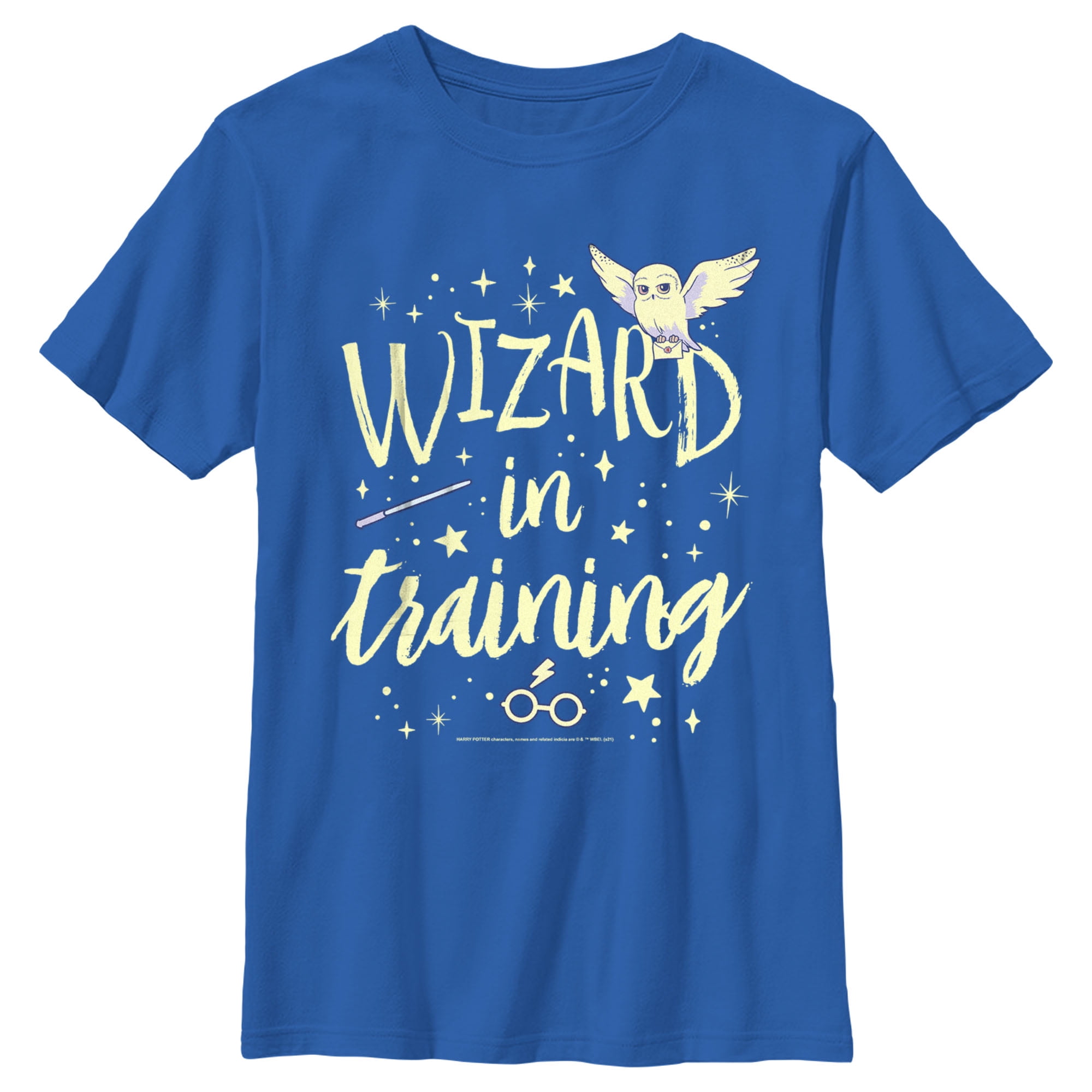 Boy's Harry Potter Wizard in Training  Graphic Tee Royal Blue Large