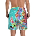 thumbnail image 3 of Naloa Cartoon Map Of Europe Men's Beach Shorts, Surfing shorts, Swim trunks, Quick Dry Swim Trunks for Surfing Beach Fun - XX-Large, 3 of 9
