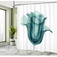 thumbnail image 5 of Ambesonne Rose Shower Curtain, Flowers Nature, 69"Wx75"L, Teal White, 5 of 5