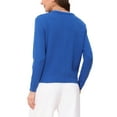thumbnail image 3 of INSPIRE CHIC Open Front Sweater for Women's Collarless Button Down Business Casual Chunky Knit Cardigans XL Royal Blue, 3 of 6