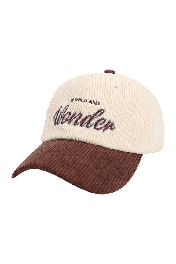 Classic Corduroy Baseball Cap Hat Casual Prep Fashion Stylish Coffee One Size